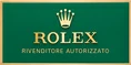 Logo rolex verde con scritta oro official retailer Roma