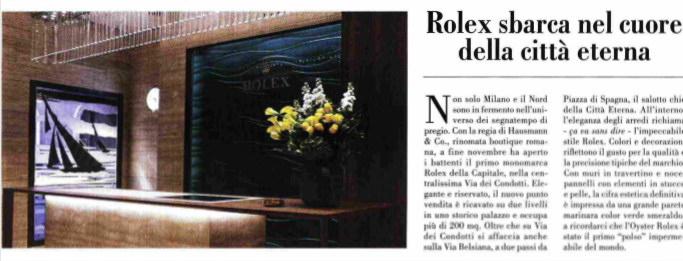 Rolex boutique opening hits the headlines