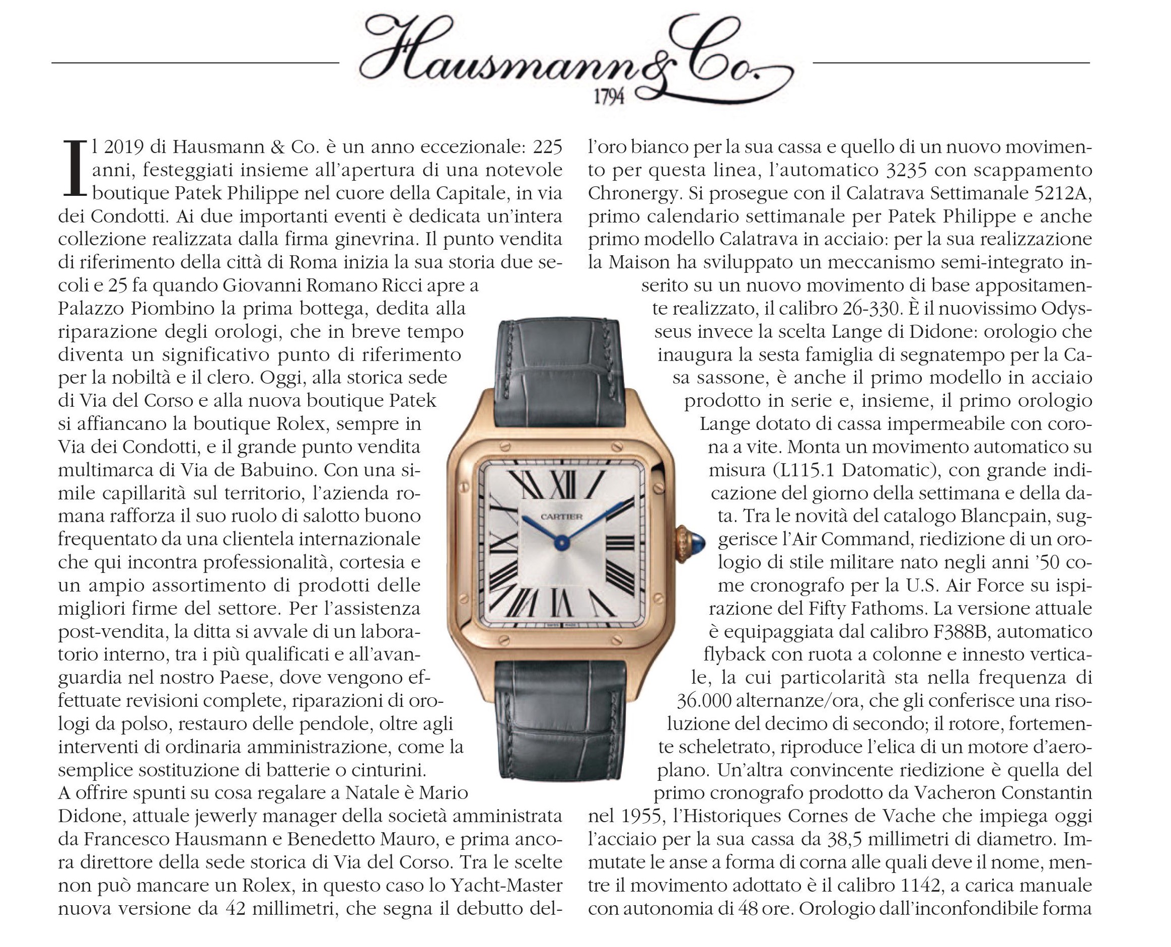 225 years of Hausmann &#038; Co.: a word from the protagonists