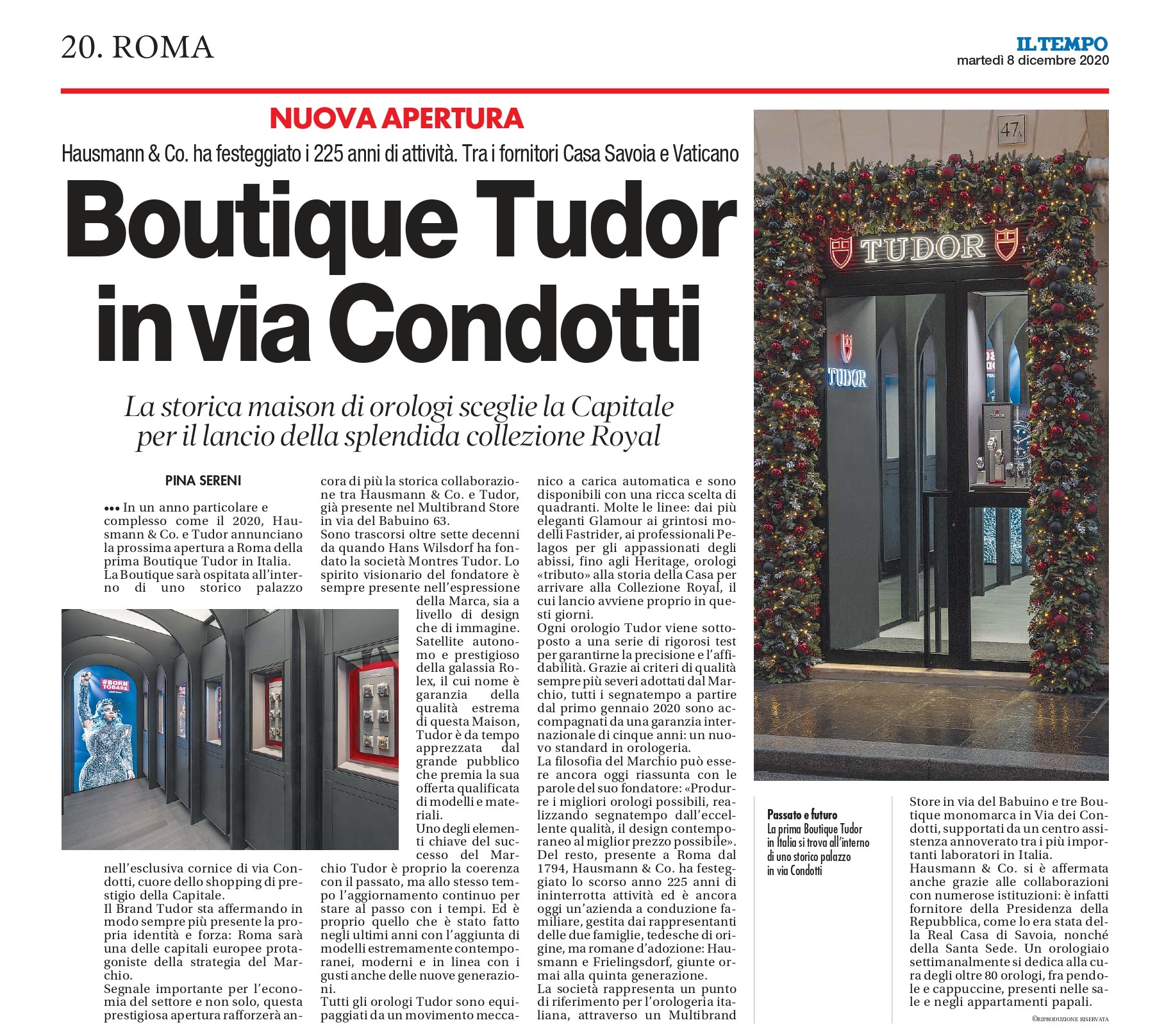 The opening of the first Tudor Boutique in Europe