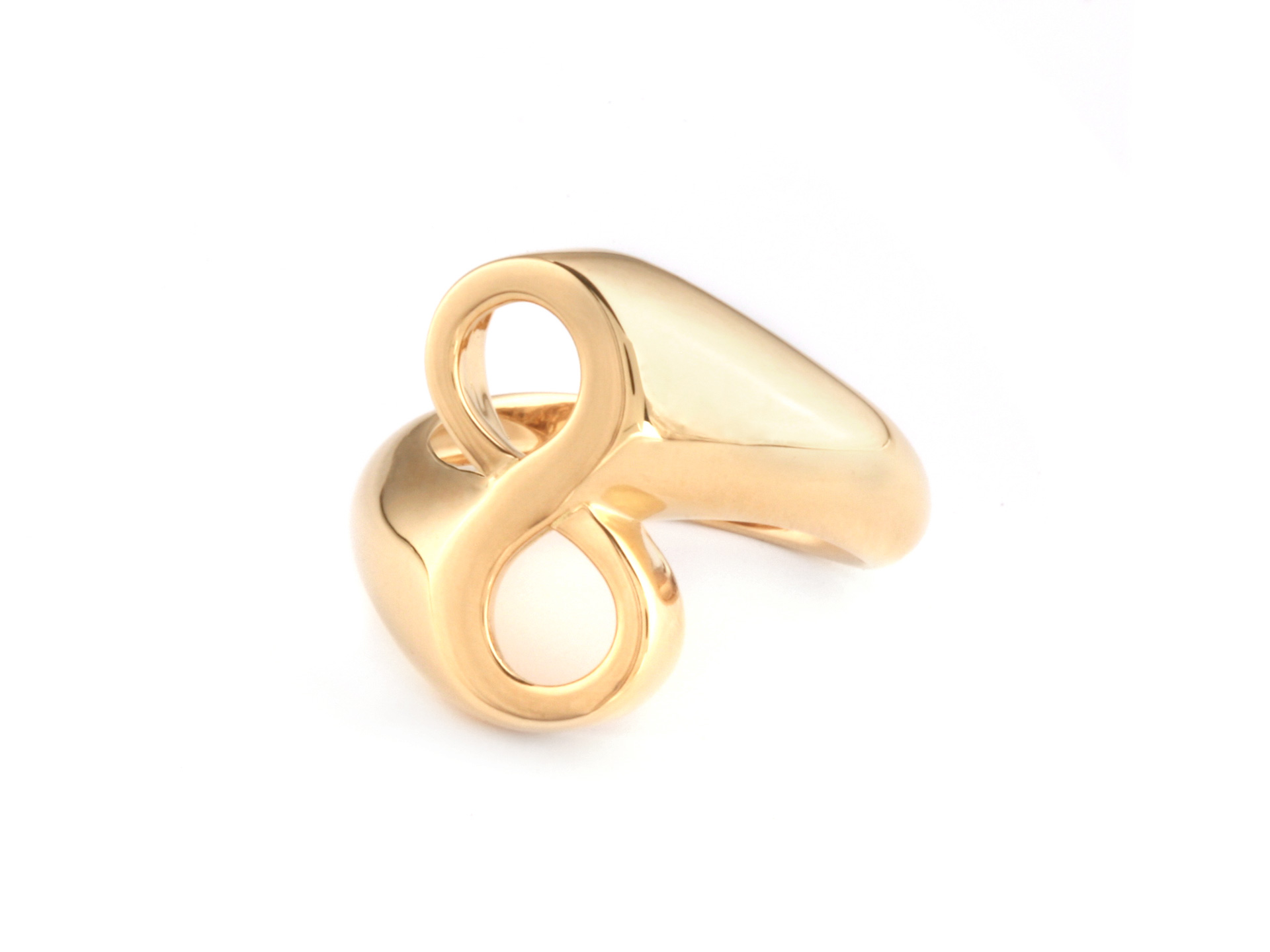 Anello infinito in oro giallo