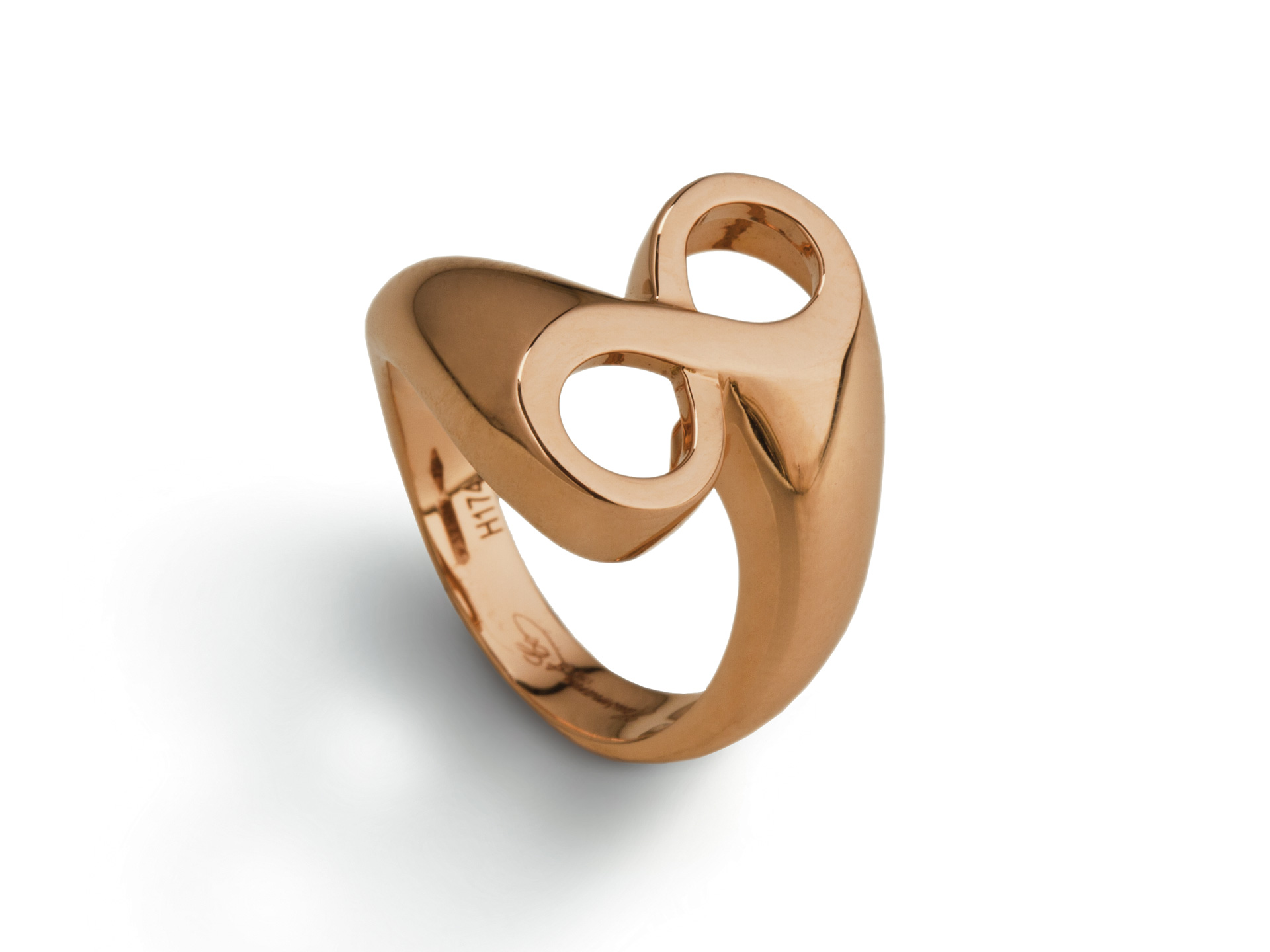 Anello infinito in oro rosa
