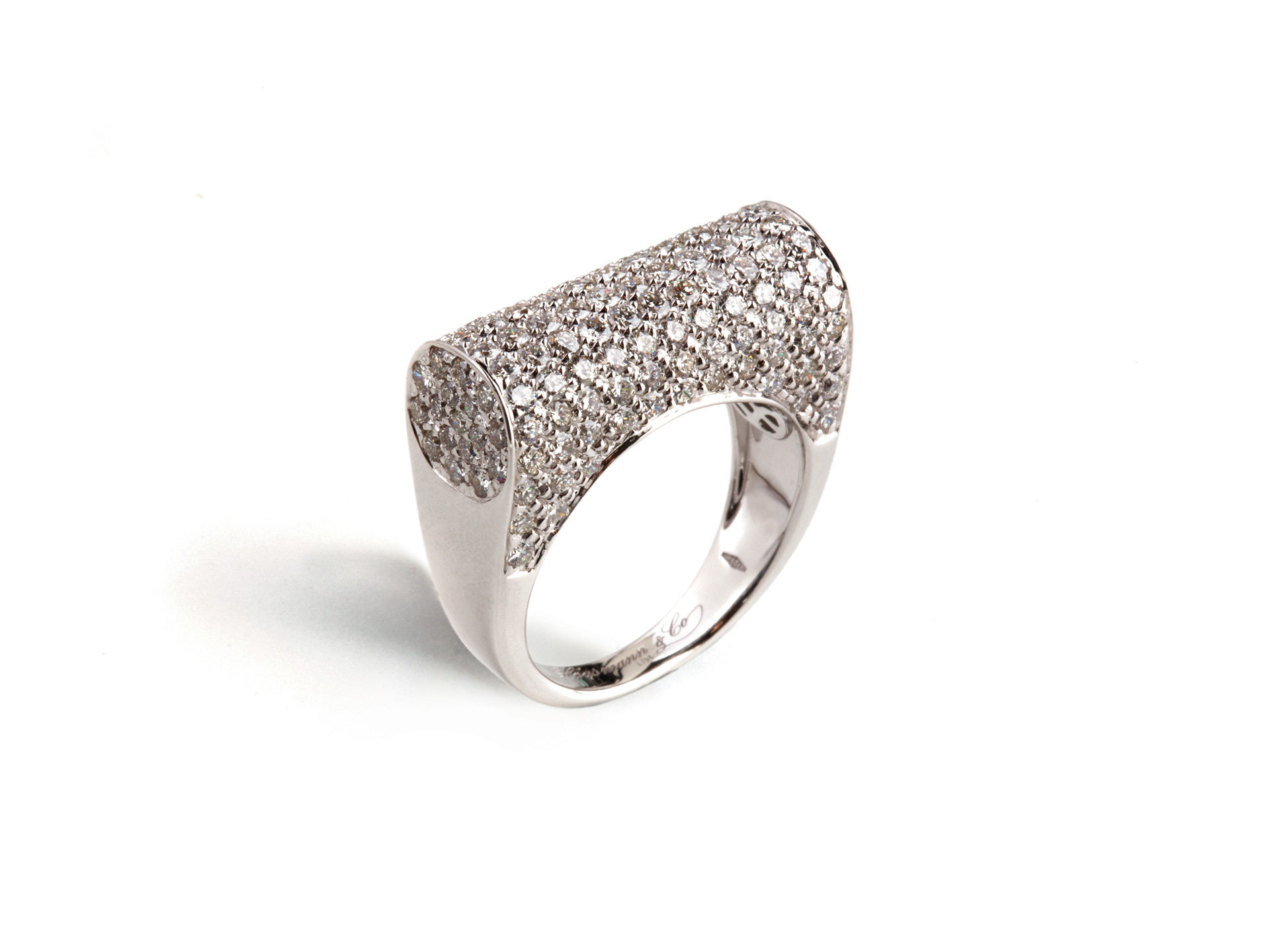 Diamond Tronchetto model ring