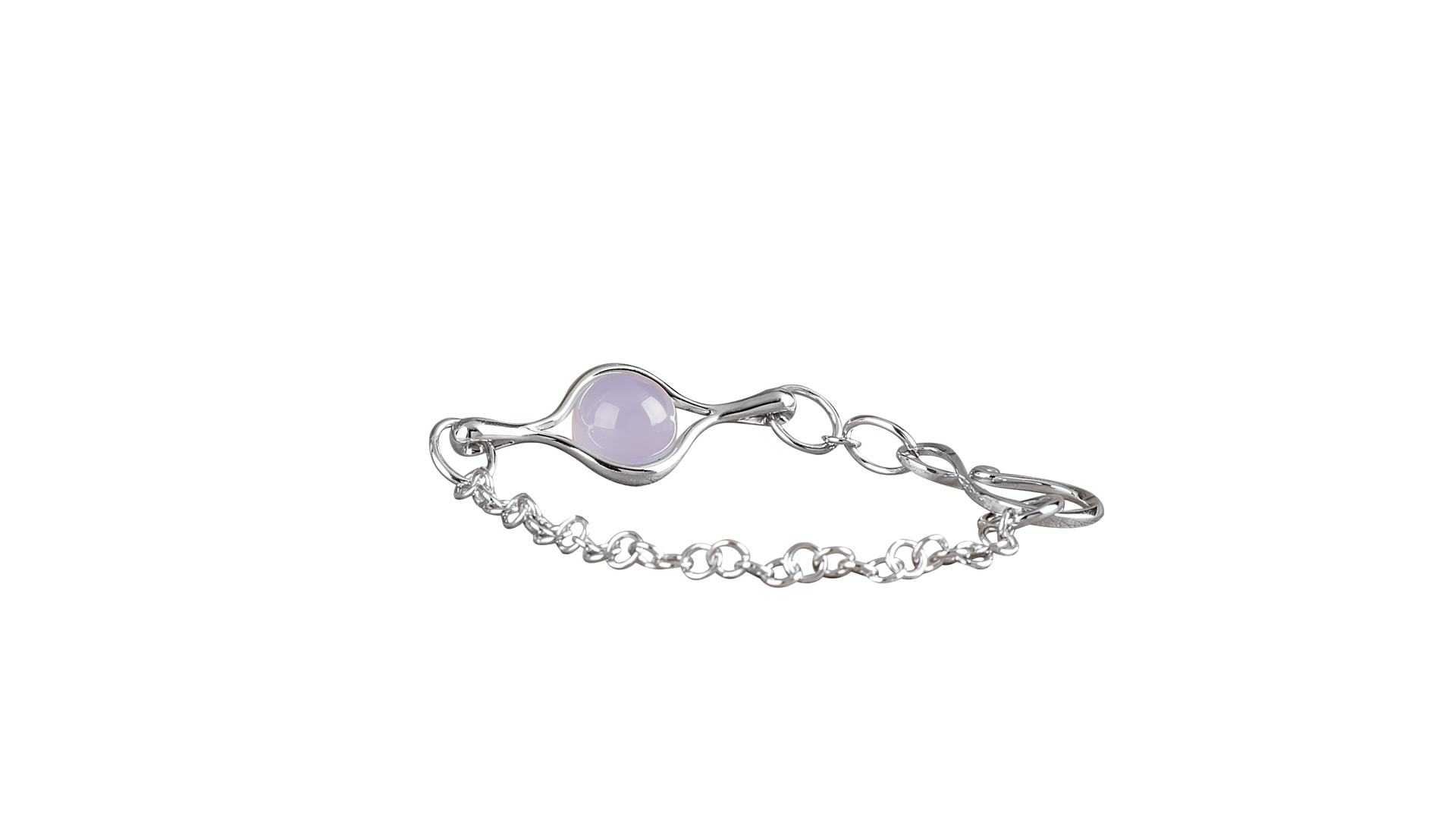 Bracelet in white gold and Chalcedony