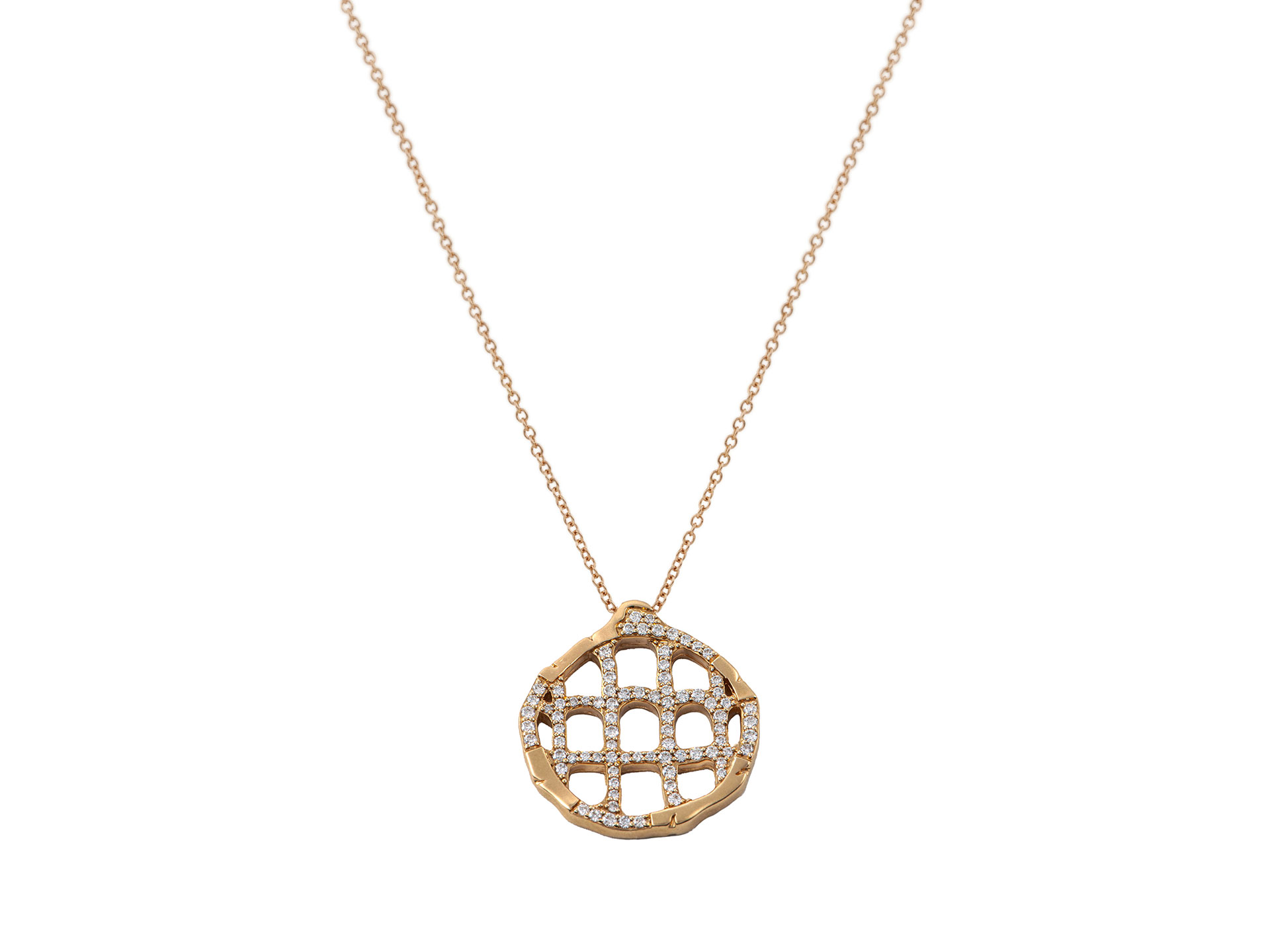 Necklace in gold and diamonds