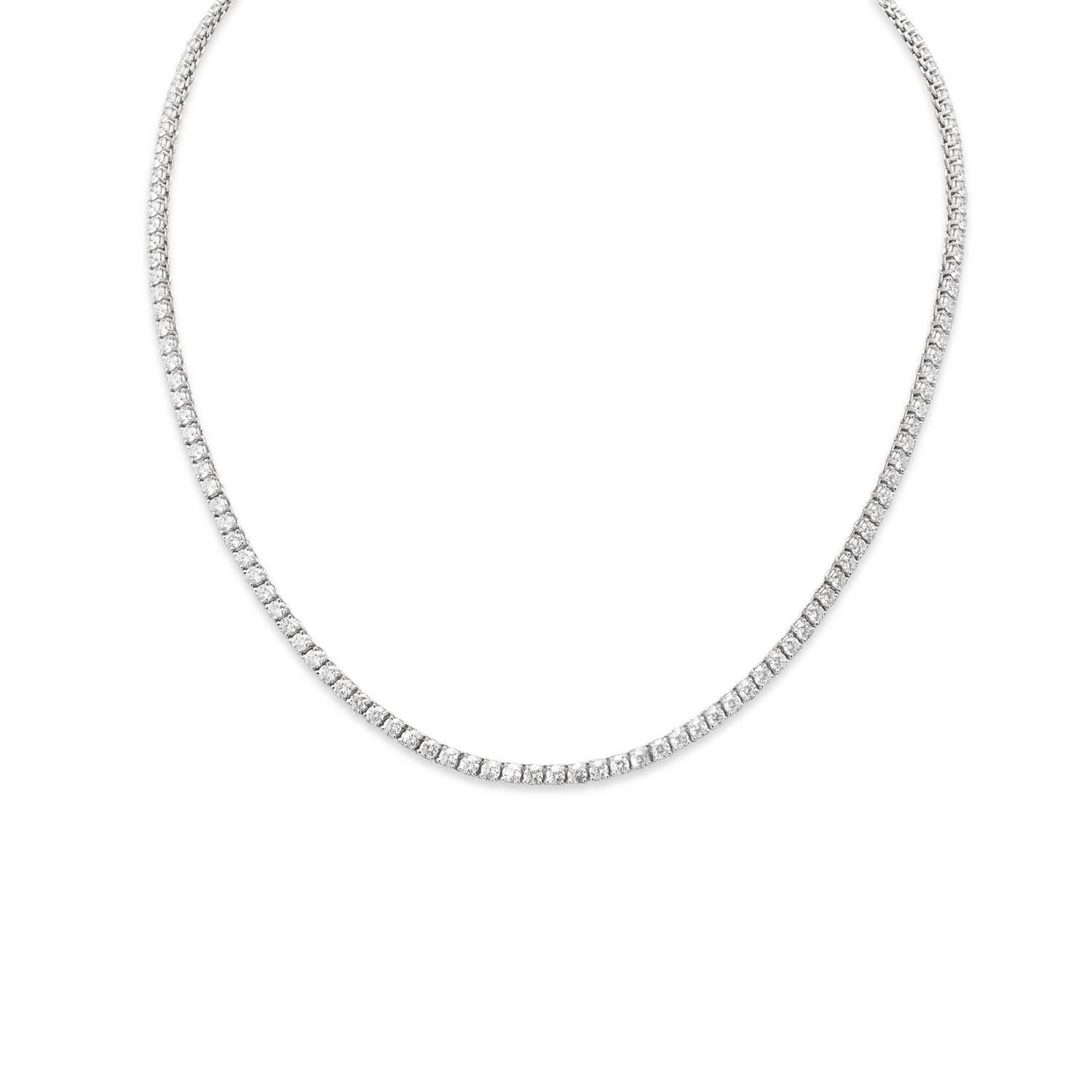White gold and diamond necklace ct 8.70 F/VS