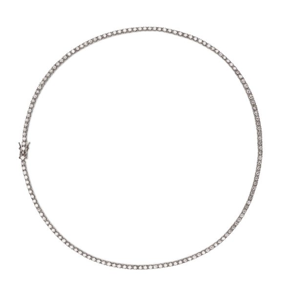 Rigid white gold and diamond necklace ct 2 F/vs
