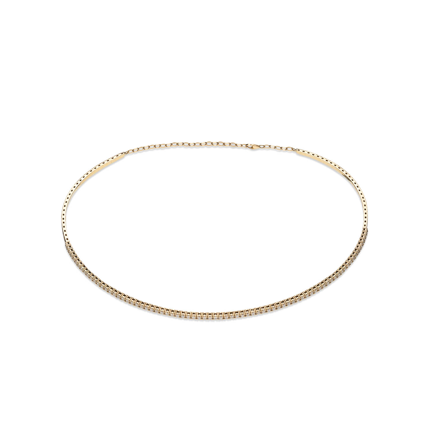 Yellow and diamond necklace ct 2 F/