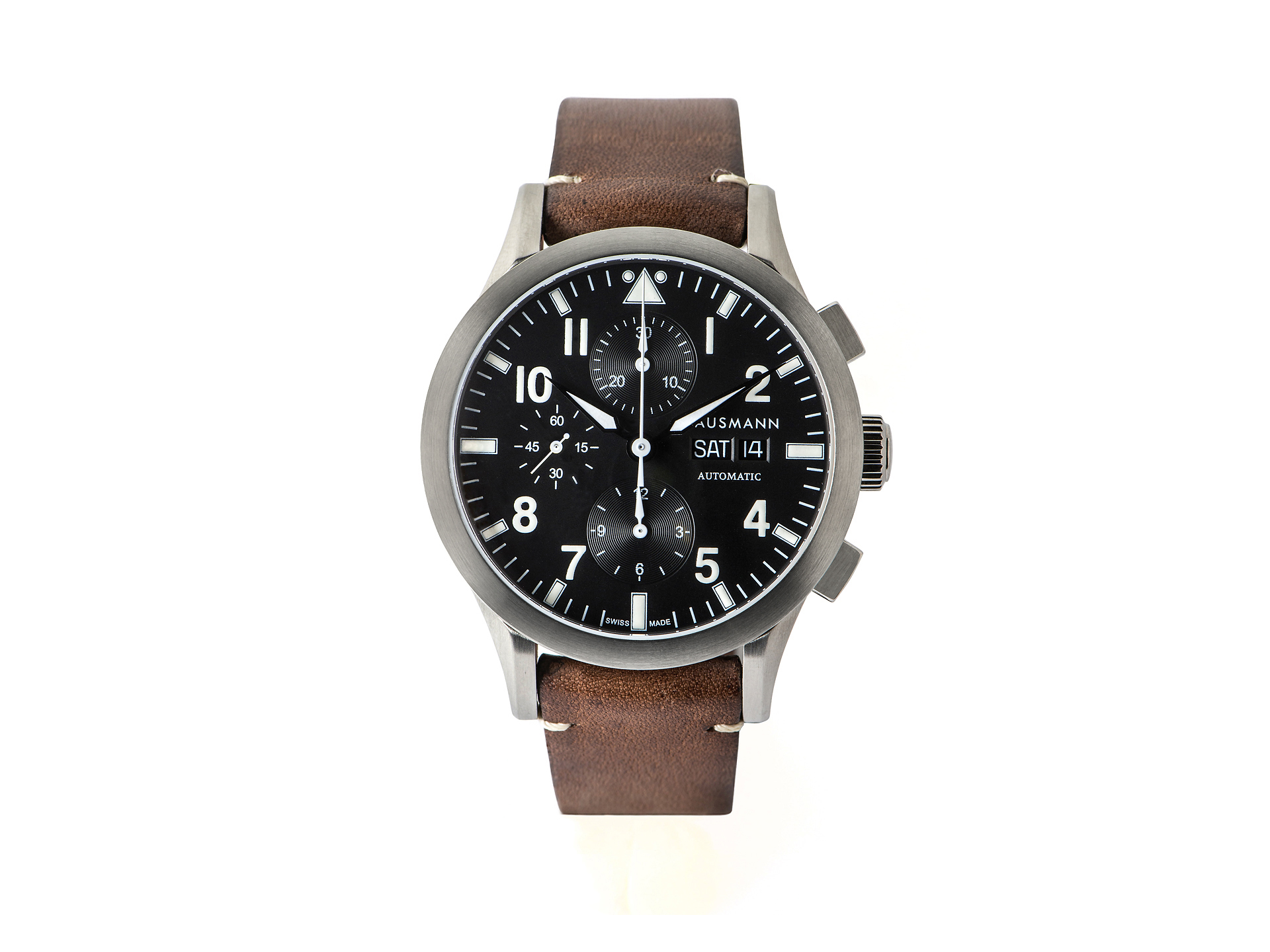 Pilot cronograph in stainless steel