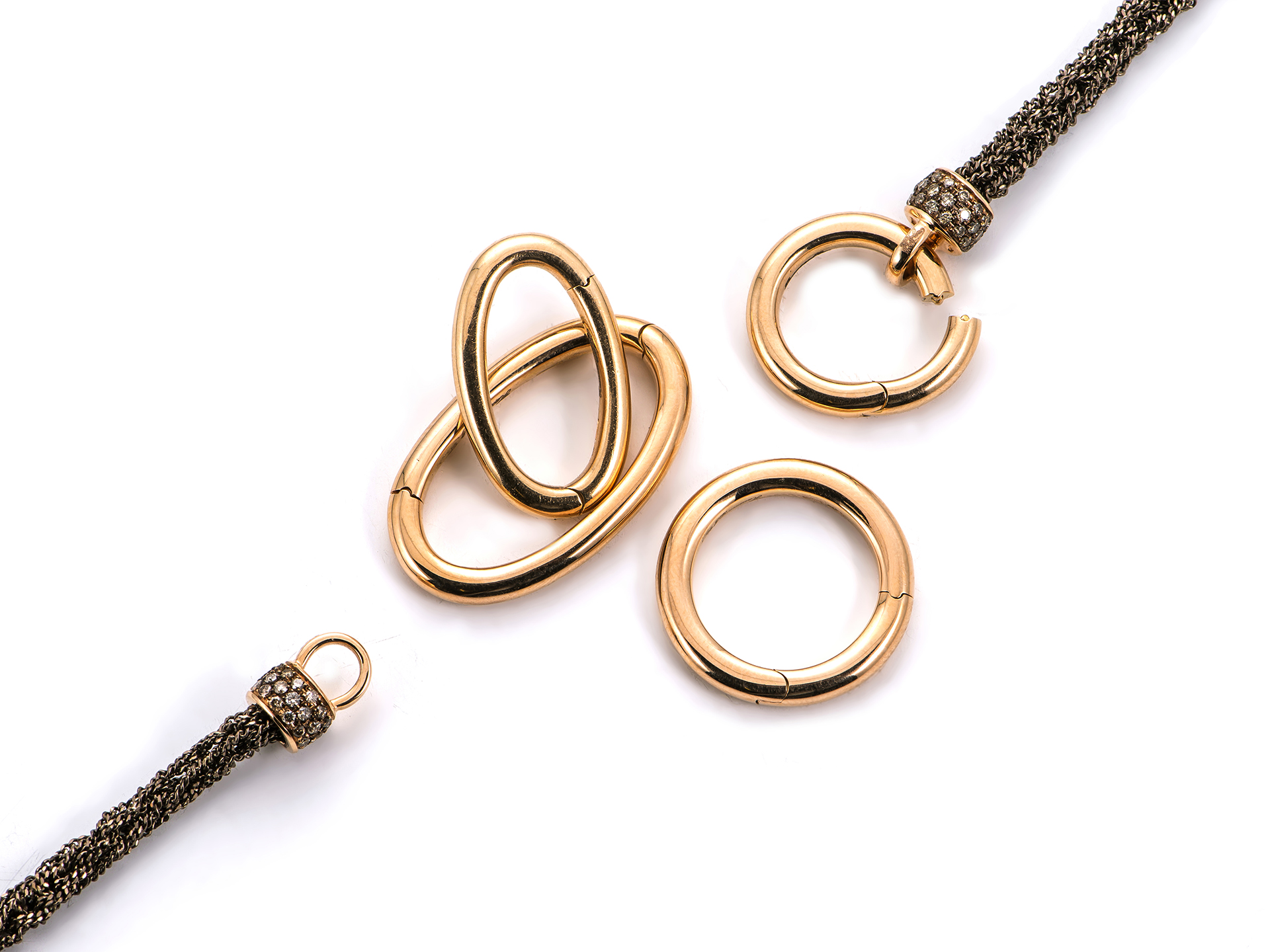 Chiusure “Ouverture” in oro rosa