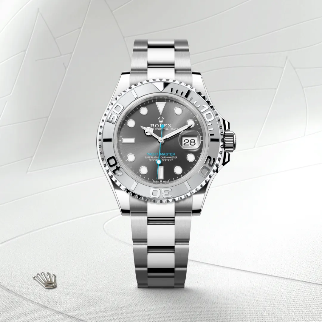 rolex Yacht-Master in Rolesium - combination of Oystersteel and platinum, M126622-0001 - Hausmann & Co.