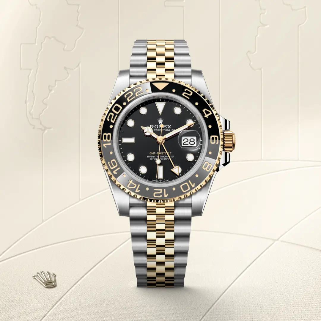 rolex GMT-Master II in Yellow Rolesor - combination of Oystersteel and yellow gold, M126713GRNR-0001 - Hausmann & Co.
