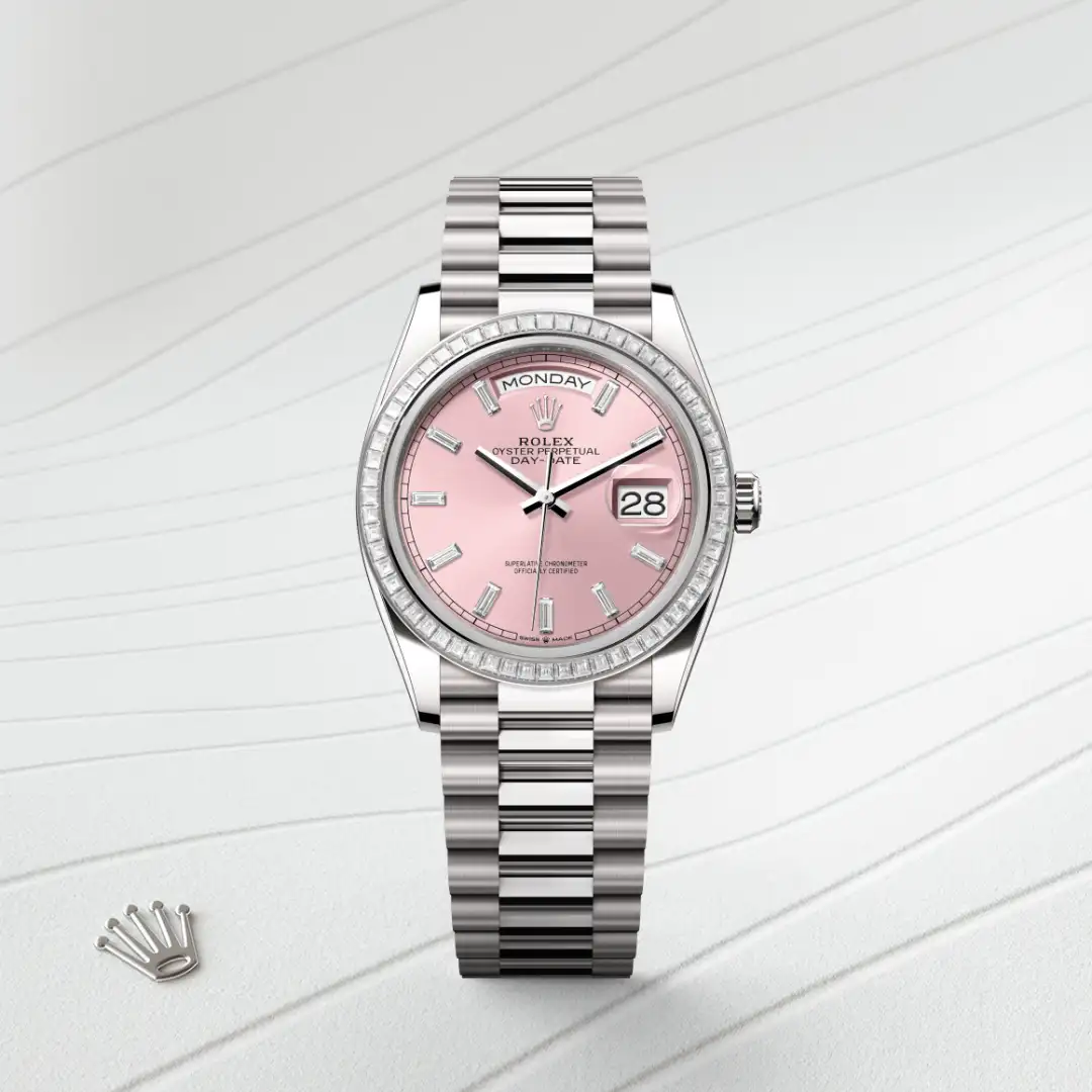 rolex Day-Date in 18 ct white gold, M128399TBR-0029 - Hausmann & Co.