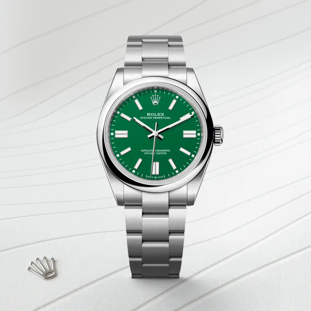rolex Oyster Perpetual in Oystersteel, M134300-0004 - Hausmann & Co.