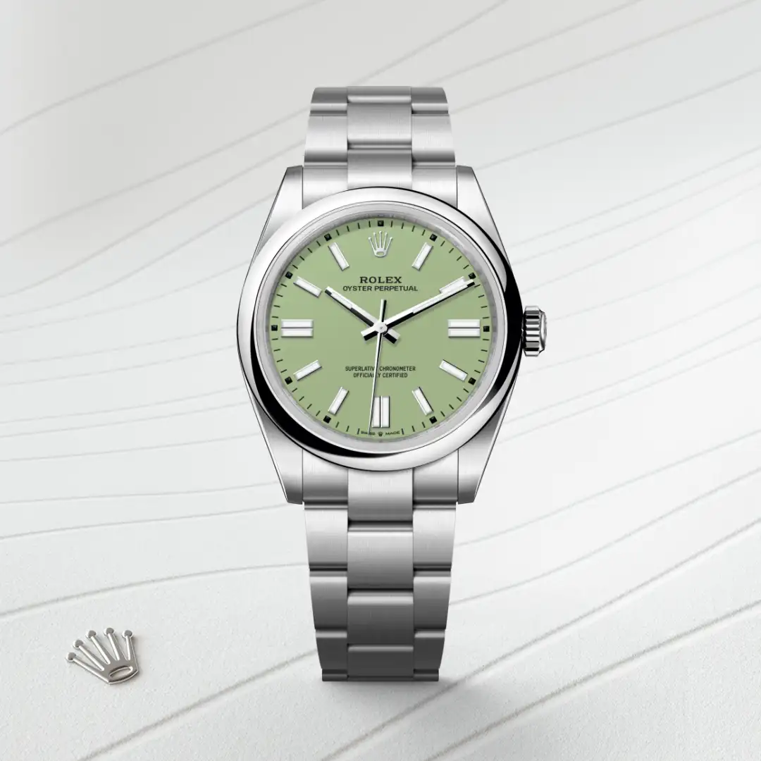 rolex Oyster Perpetual in Oystersteel, M134300-0006 - Hausmann & Co.