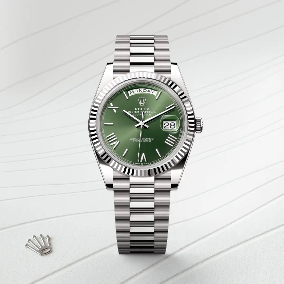 rolex Day-Date in 18 ct white gold, M228239-0033 - Hausmann & Co.