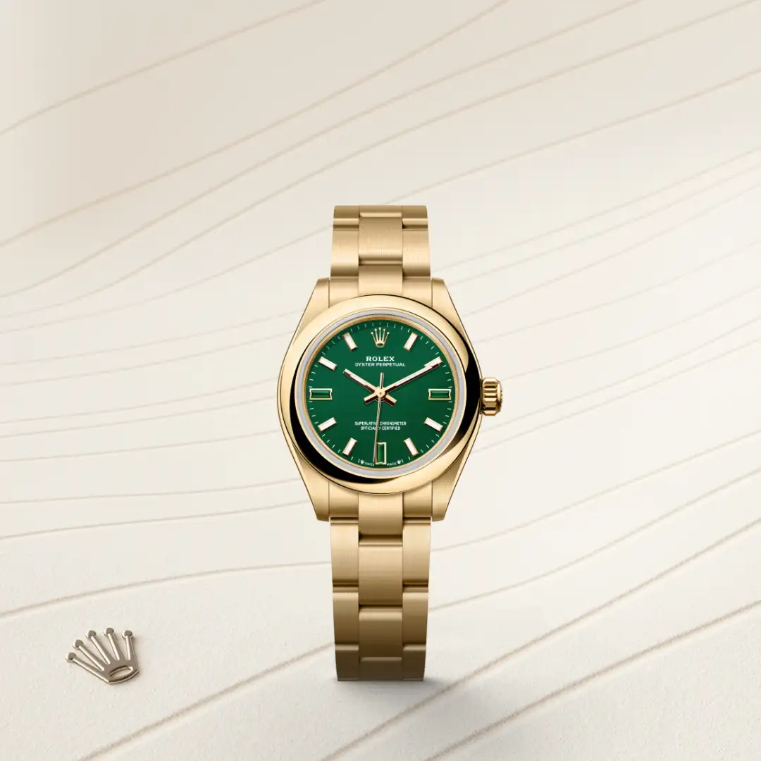 rolex Oyster Perpetual in 18 ct yellow gold, M276208-0002 - Hausmann & Co.