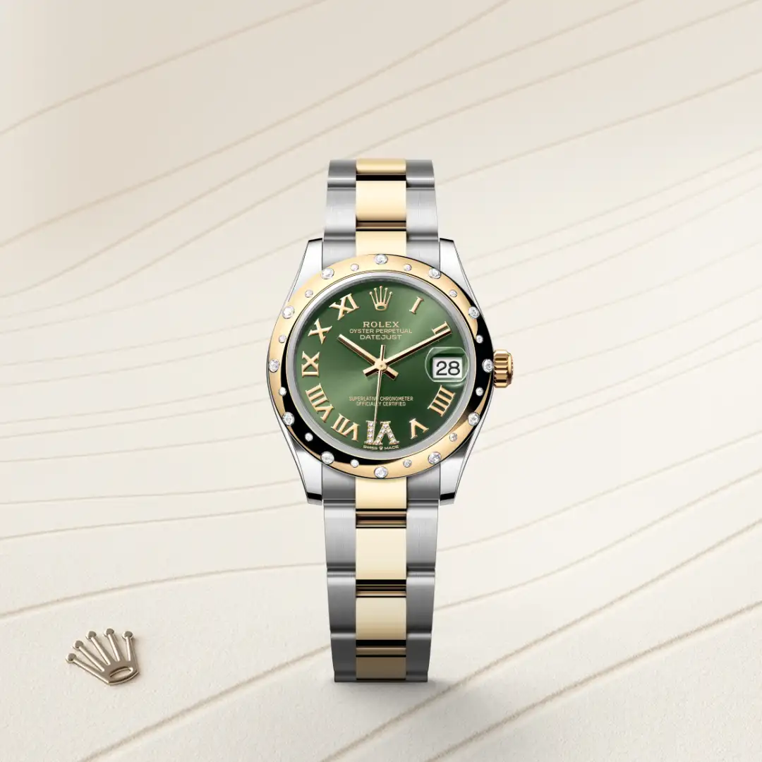 rolex Datejust in Yellow Rolesor - combination of Oystersteel and yellow gold, M278343RBR-0015 - Hausmann & Co.