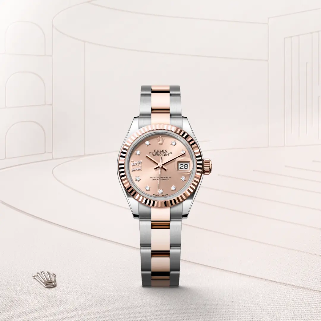rolex Lady-Datejust in Everose Rolesor - combination of Oystersteel and Everose gold, M279171-0028 - Hausmann & Co.