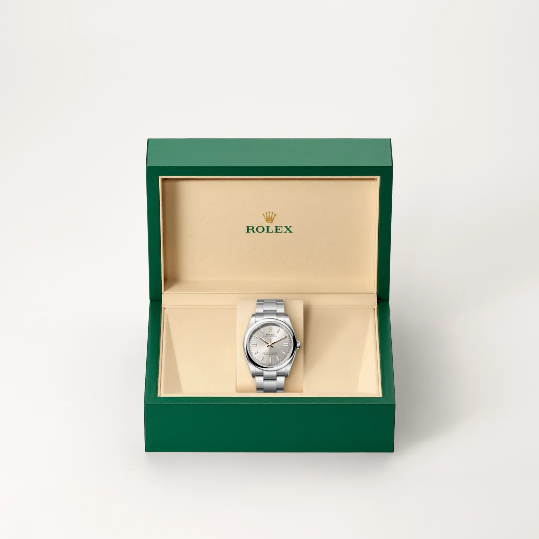 rolex Oyster Perpetual in Oystersteel, M126000-0001 - Hausmann & Co.