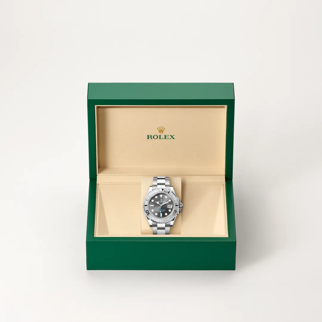 rolex Yacht-Master in Rolesium - combination of Oystersteel and platinum, M126622-0001 - Hausmann & Co.