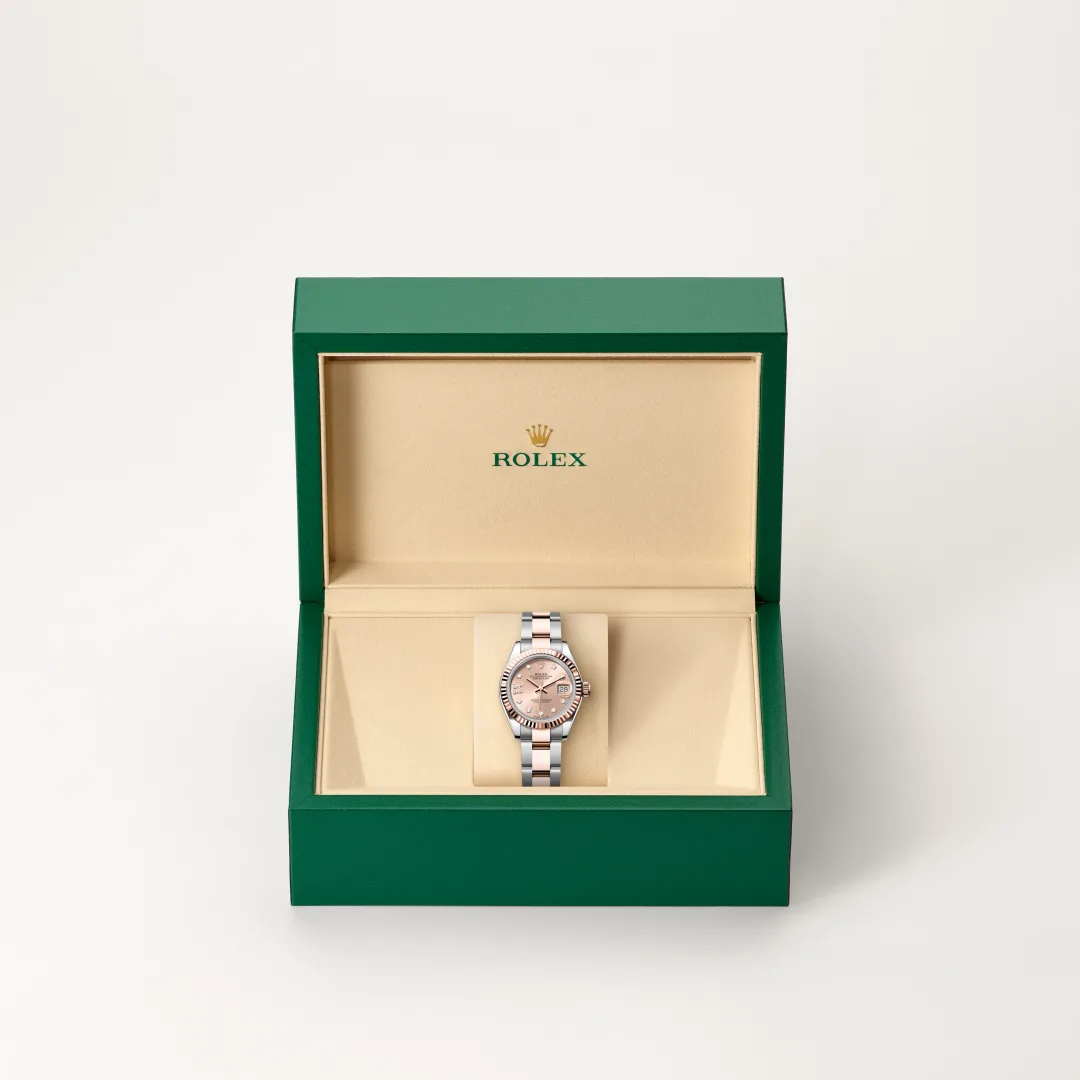 rolex Lady-Datejust in Everose Rolesor - combination of Oystersteel and Everose gold, M279171-0028 - Hausmann & Co.