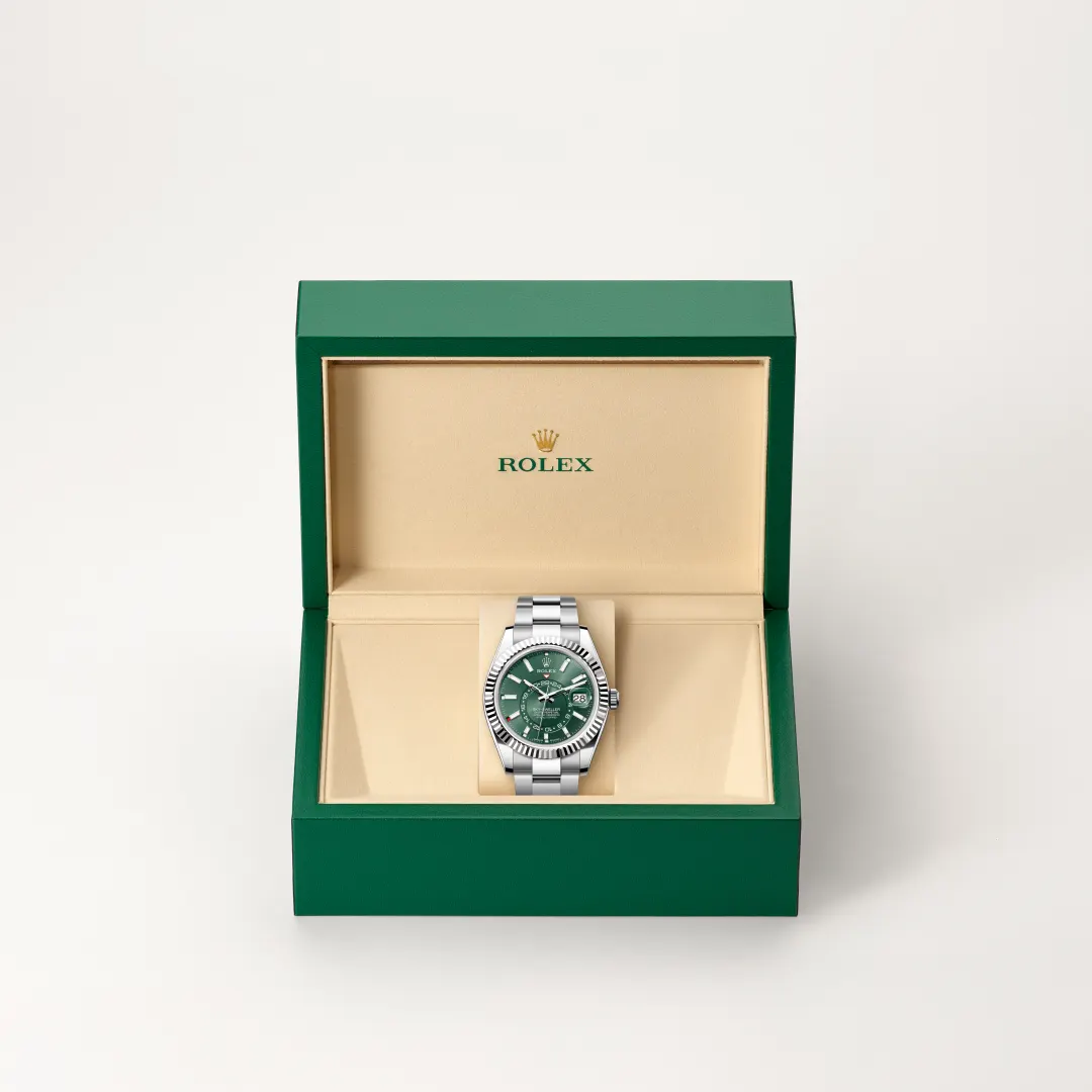 rolex Sky-Dweller in Rolesor bianco (combinazione di acciaio Oystersteel e oro bianco), M336934-0001 - Hausmann & Co.