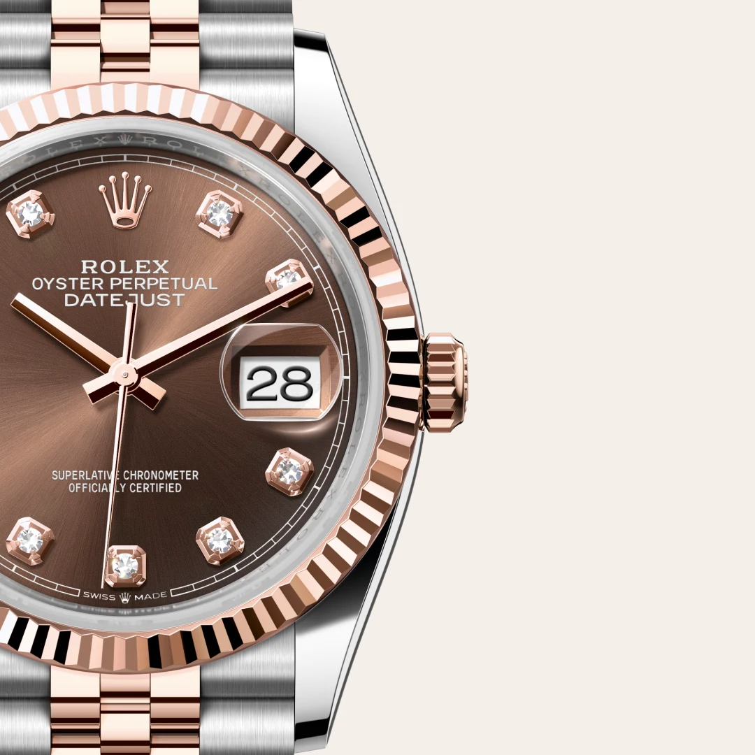 rolex Datejust in Everose Rolesor - combination of Oystersteel and Everose gold, M126231-0053 - Hausmann & Co.