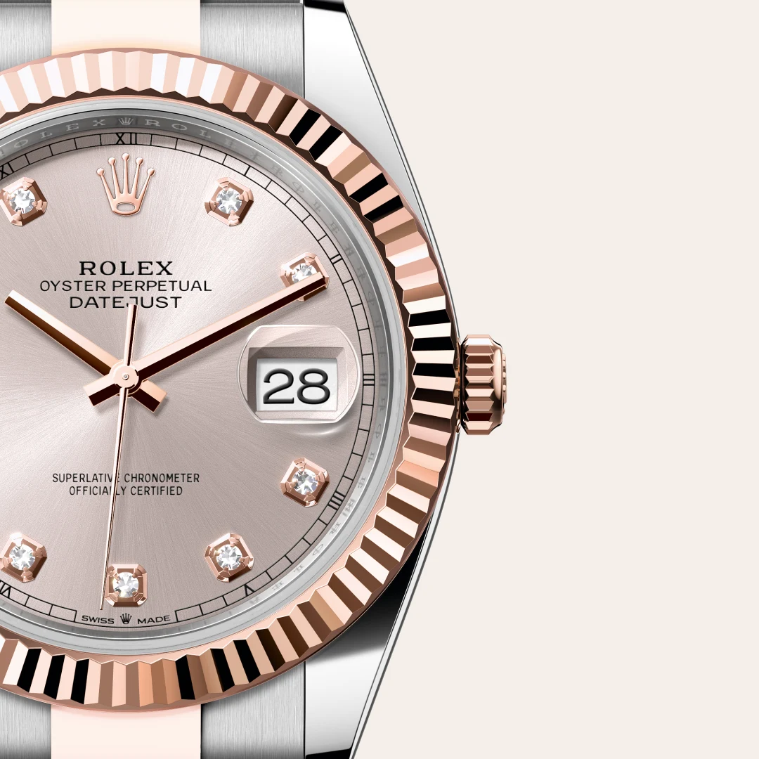 rolex Datejust in Everose Rolesor - combination of Oystersteel and Everose gold, M126331-0007 - Hausmann & Co.
