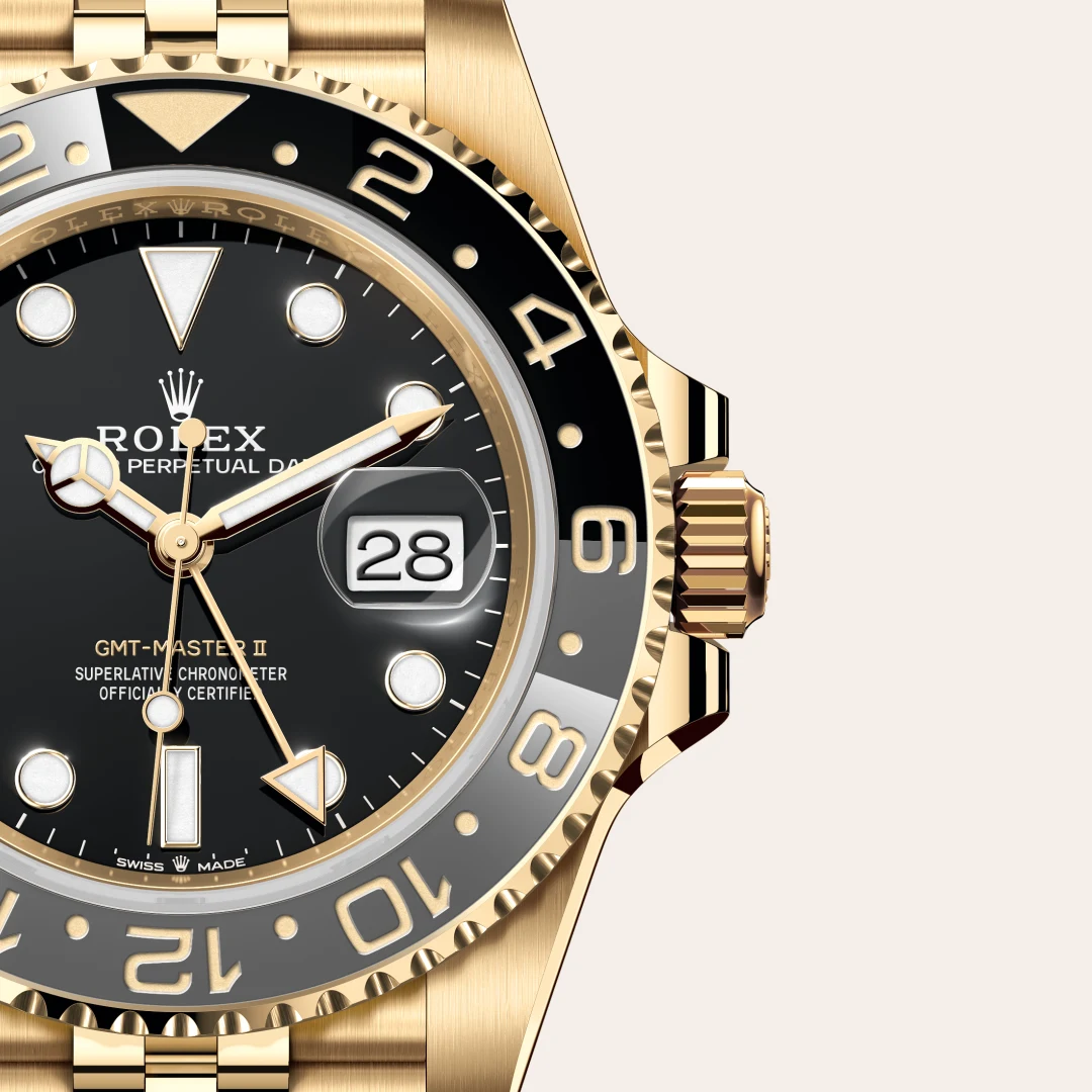 rolex GMT-Master II in 18 ct yellow gold, M126718GRNR-0001 - Hausmann & Co.