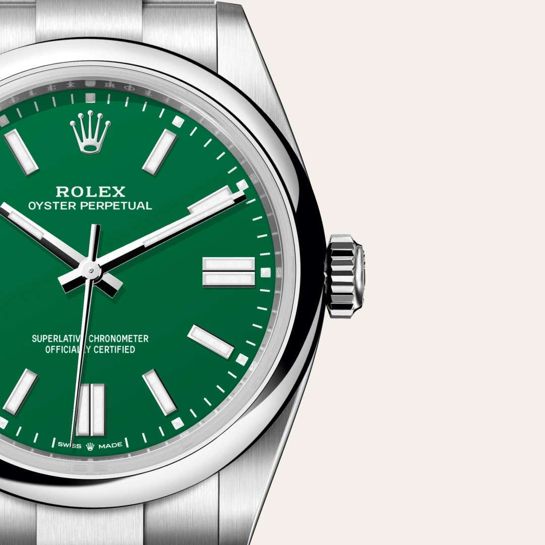 rolex Oyster Perpetual in Oystersteel, M134300-0004 - Hausmann & Co.