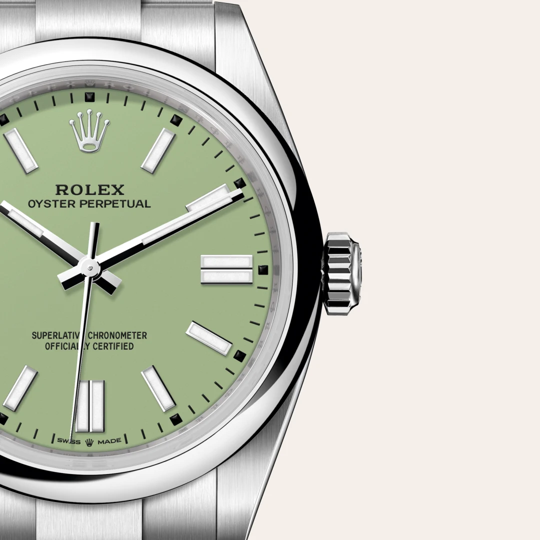 rolex Oyster Perpetual in Oystersteel, M134300-0006 - Hausmann & Co.