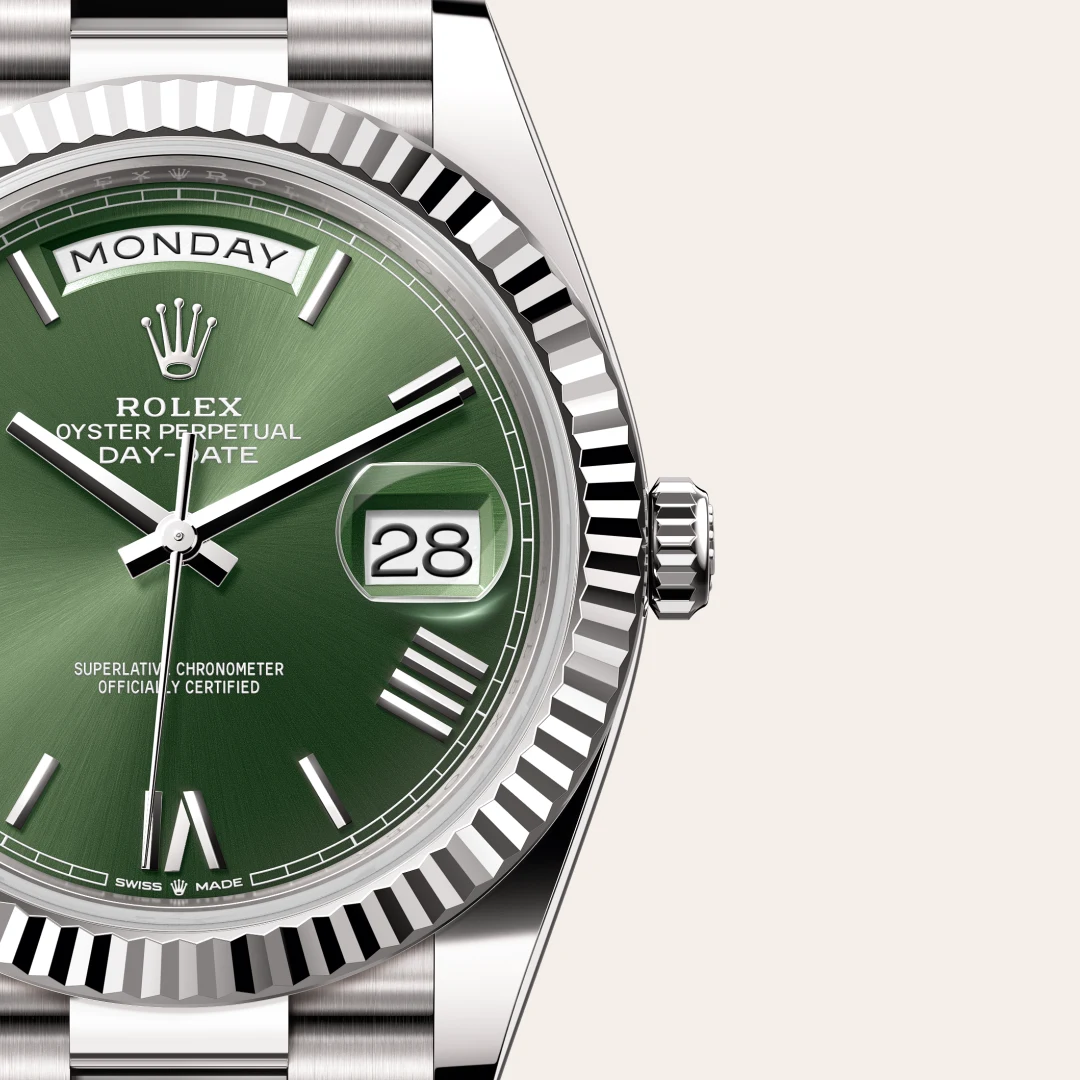 rolex Day-Date in 18 ct white gold, M228239-0033 - Hausmann & Co.