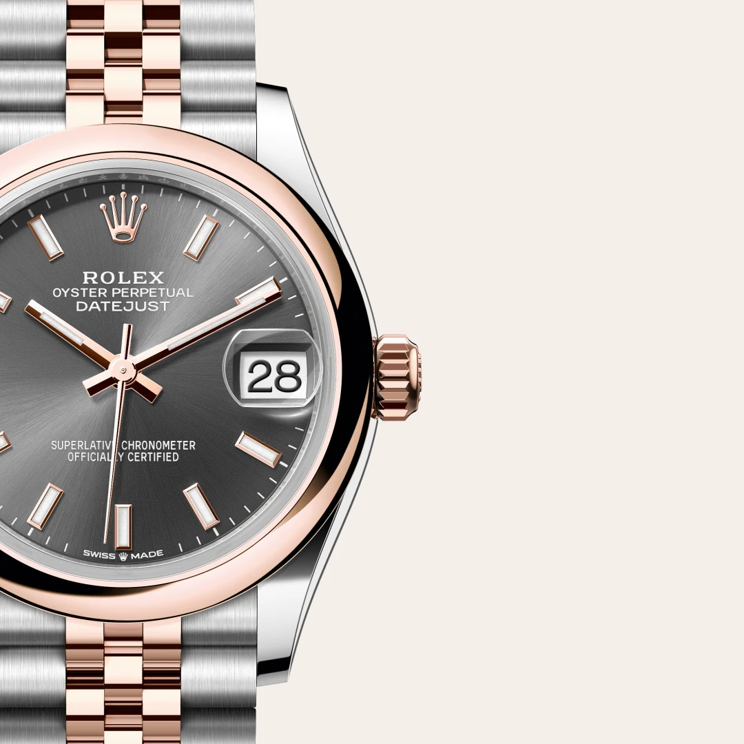 rolex Datejust in Everose Rolesor - combination of Oystersteel and Everose gold, M278241-0018 - Hausmann & Co.