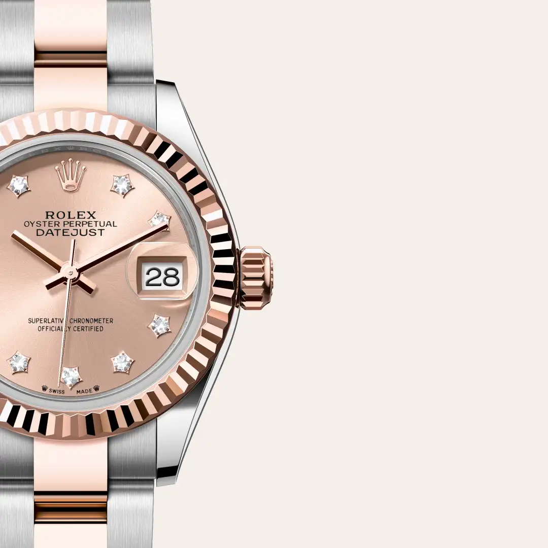 rolex Lady-Datejust in Everose Rolesor - combination of Oystersteel and Everose gold, M279171-0028 - Hausmann & Co.